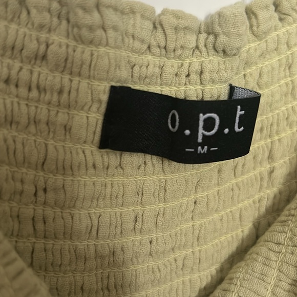 Light green, short sleeve, smock dress from Few Moda. Brand is OPT, medium - Picture 6 of 6